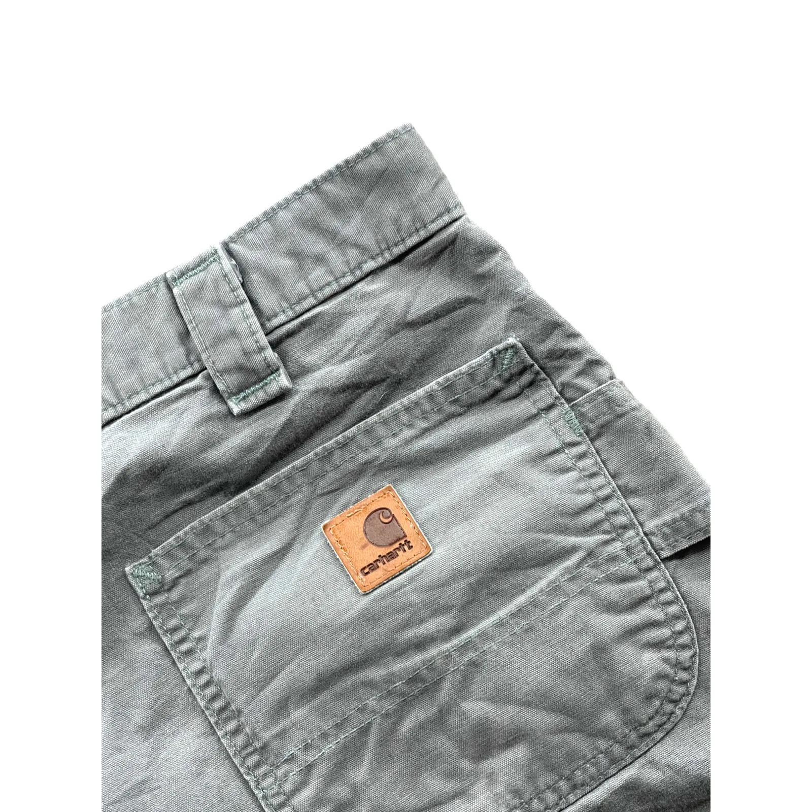 Carhartt Faded Gray Relaxed Fit Canvas Utility Cargo Shorts