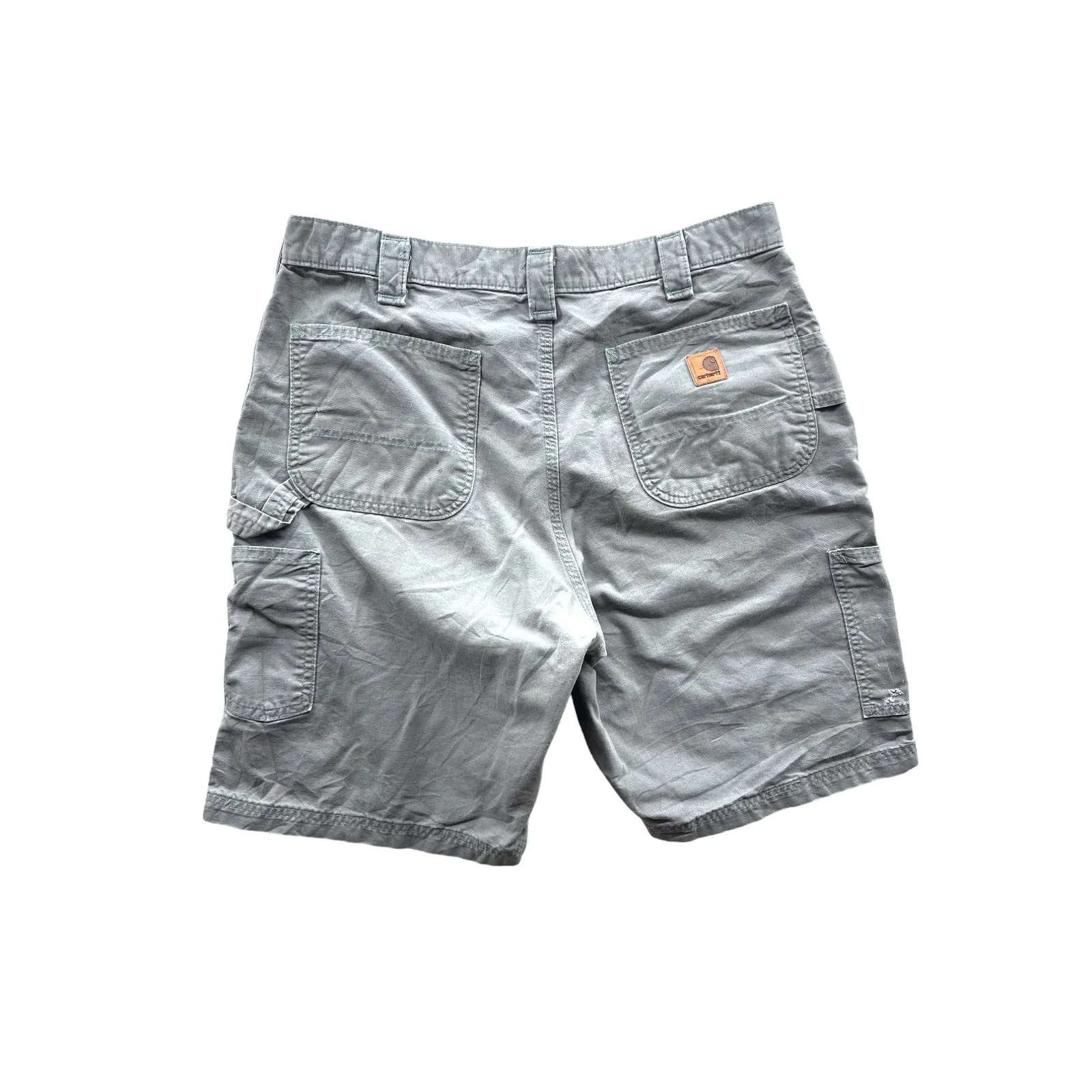 Carhartt Faded Gray Relaxed Fit Canvas Utility Cargo Shorts