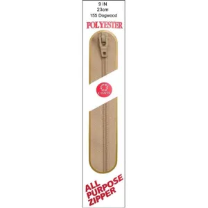 Coats All-Purpose Plastic Zipper 9in Dogwood