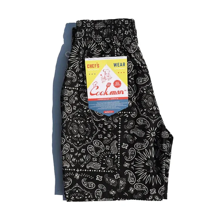 Cookman Chef Shorts Paisley/Black