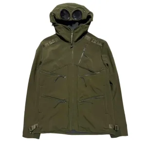 CP Company Green Multipocket Soft Shell Goggle Jacket