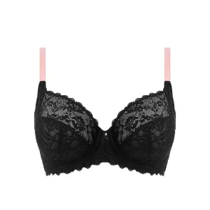 Freya Offbeat Underwire Side Support Bra, Black/Pink