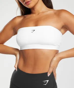 Gymshark Multi Way Strap Bandeau Bra - White