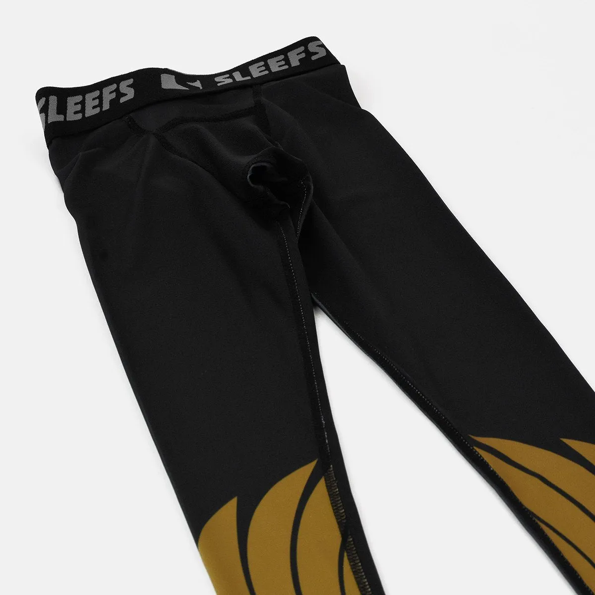 Icarus Black and Gold Kids compression tights / leggings