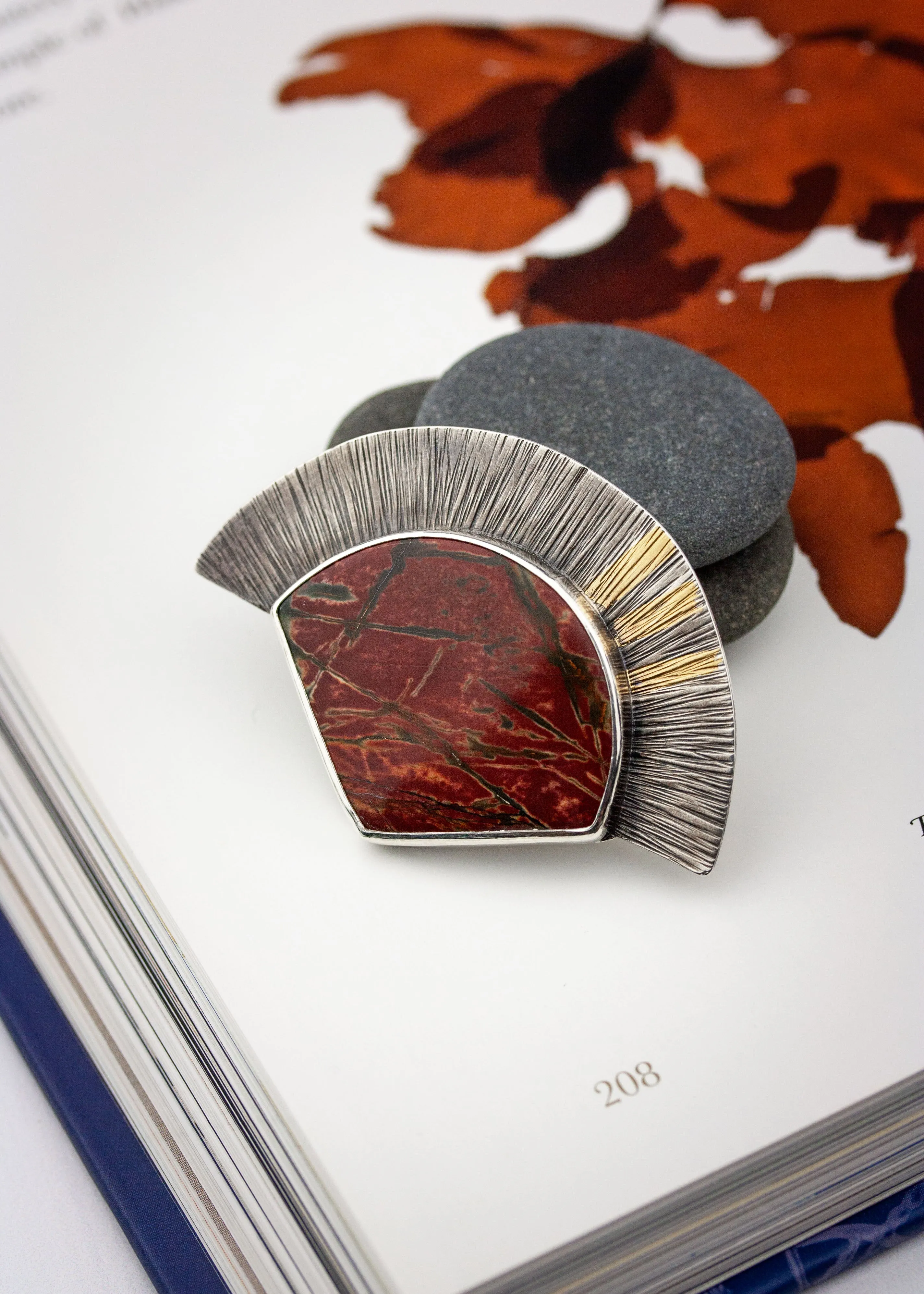 Jasper Sun Brooch