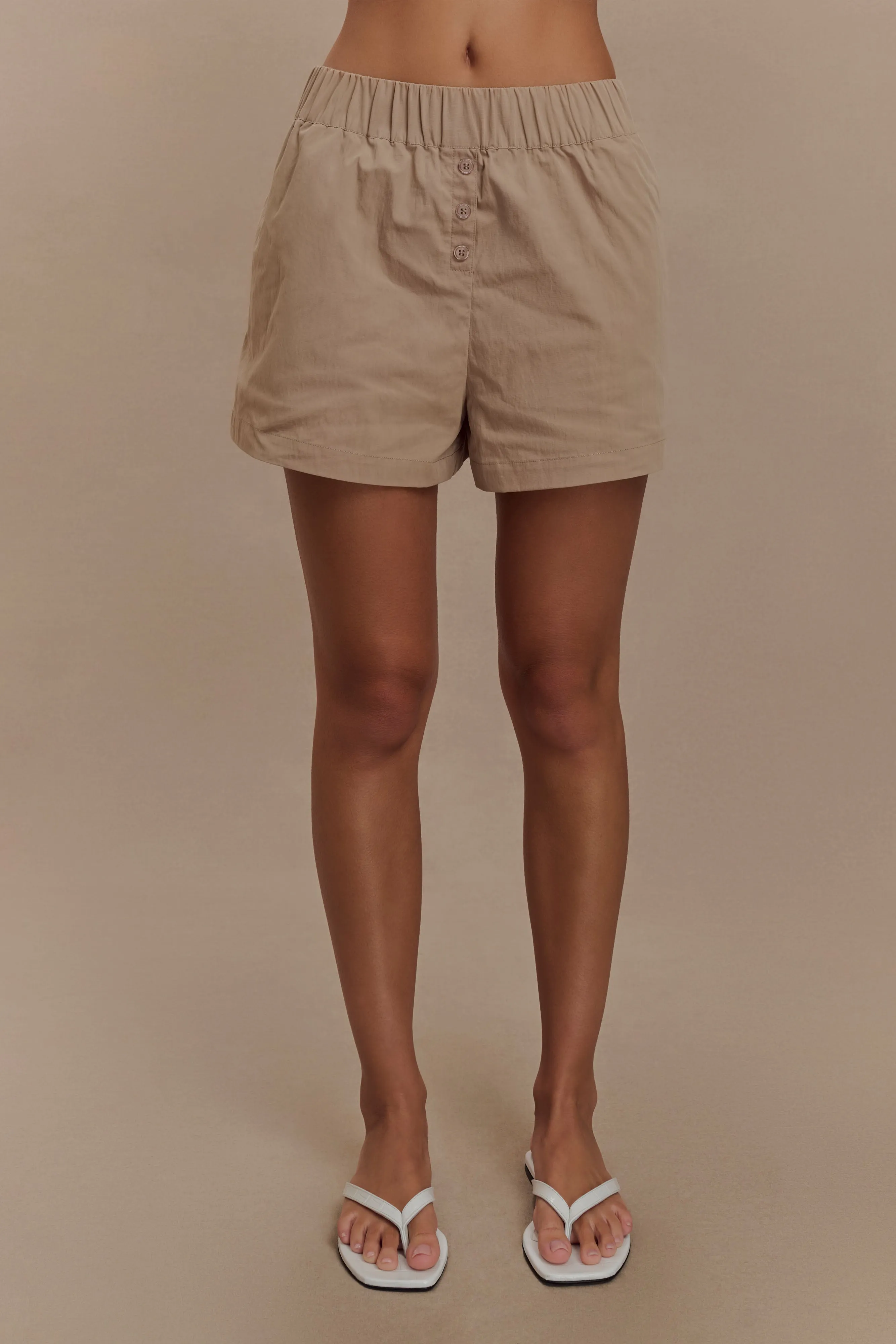 Johanna Cotton Relaxed Shorts - Sand