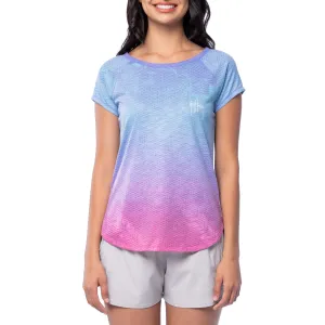 Ladies Dusk Short Sleeve Poly/Rayon Slub Top