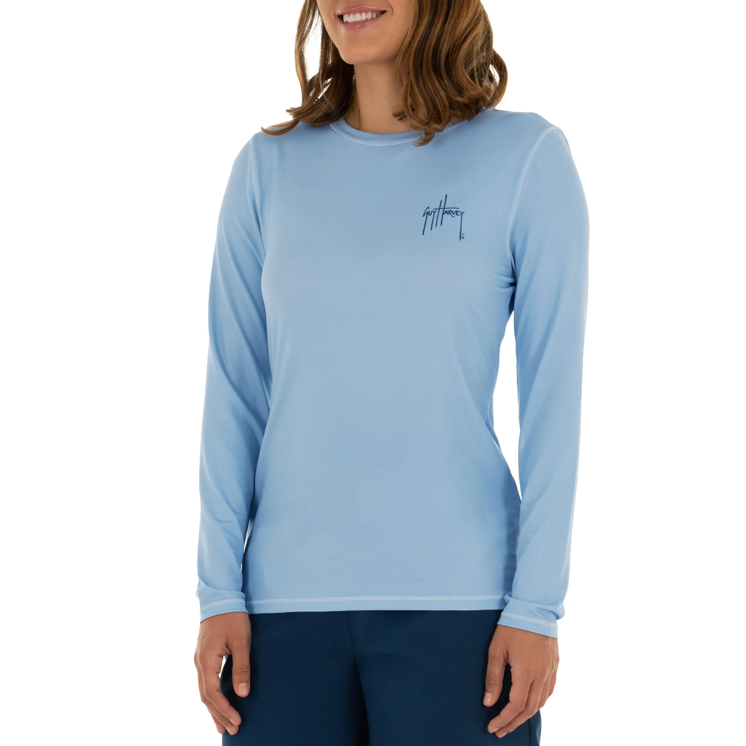 Ladies Lure Americana Long Sleeve Blue Sun Protection Top