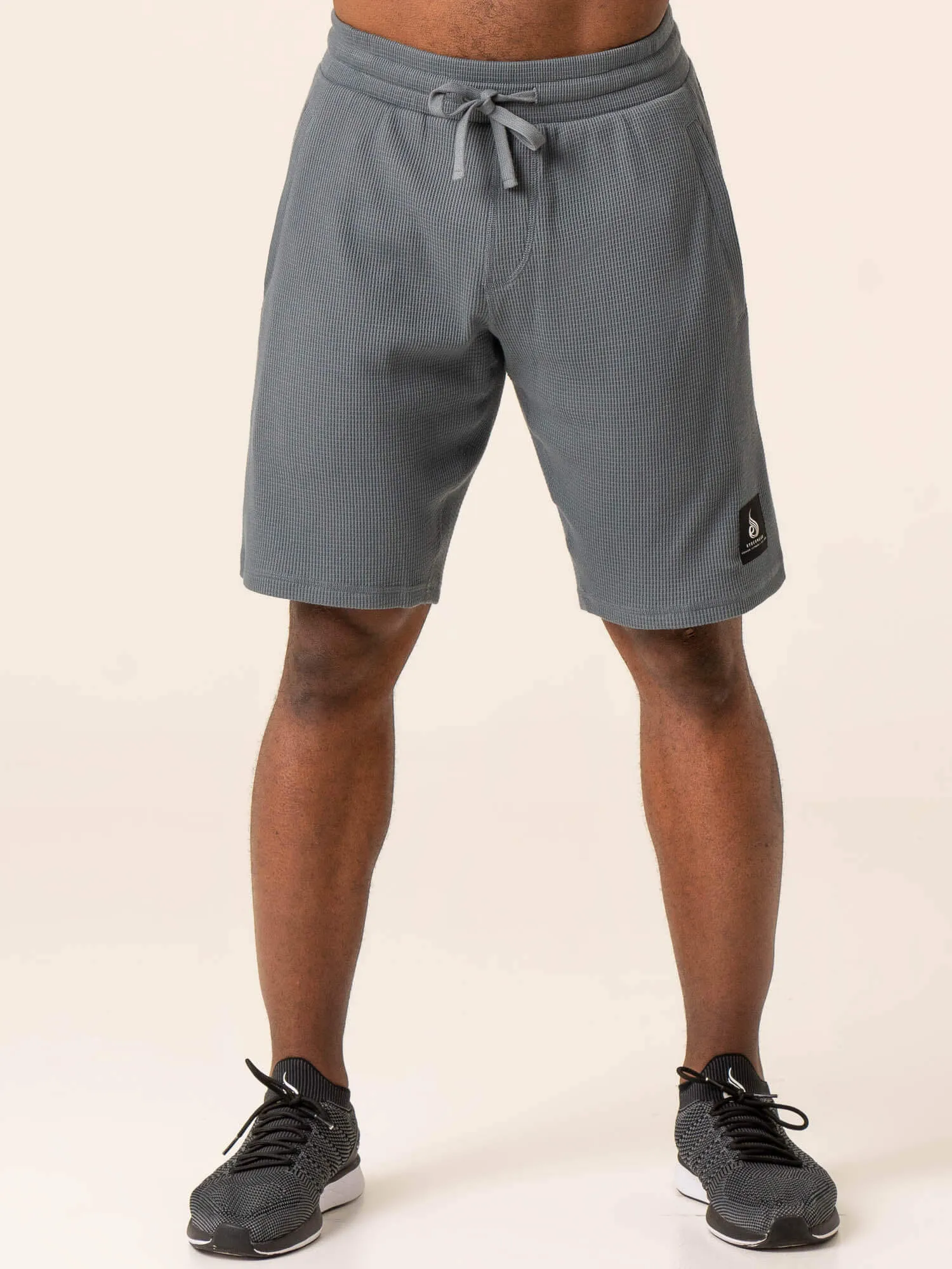 Men's Waffle Lounge Shorts - Steel Blue