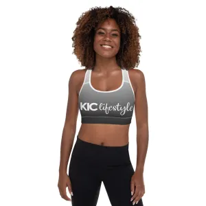 Ombre Sports Bra in Black and White