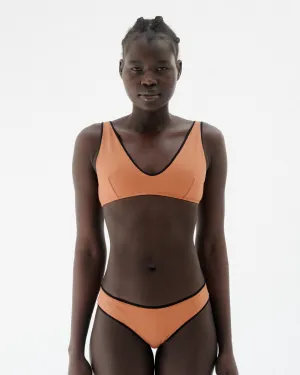 Pam Bra - Fine Cotton Rib - Dre Orange / Black