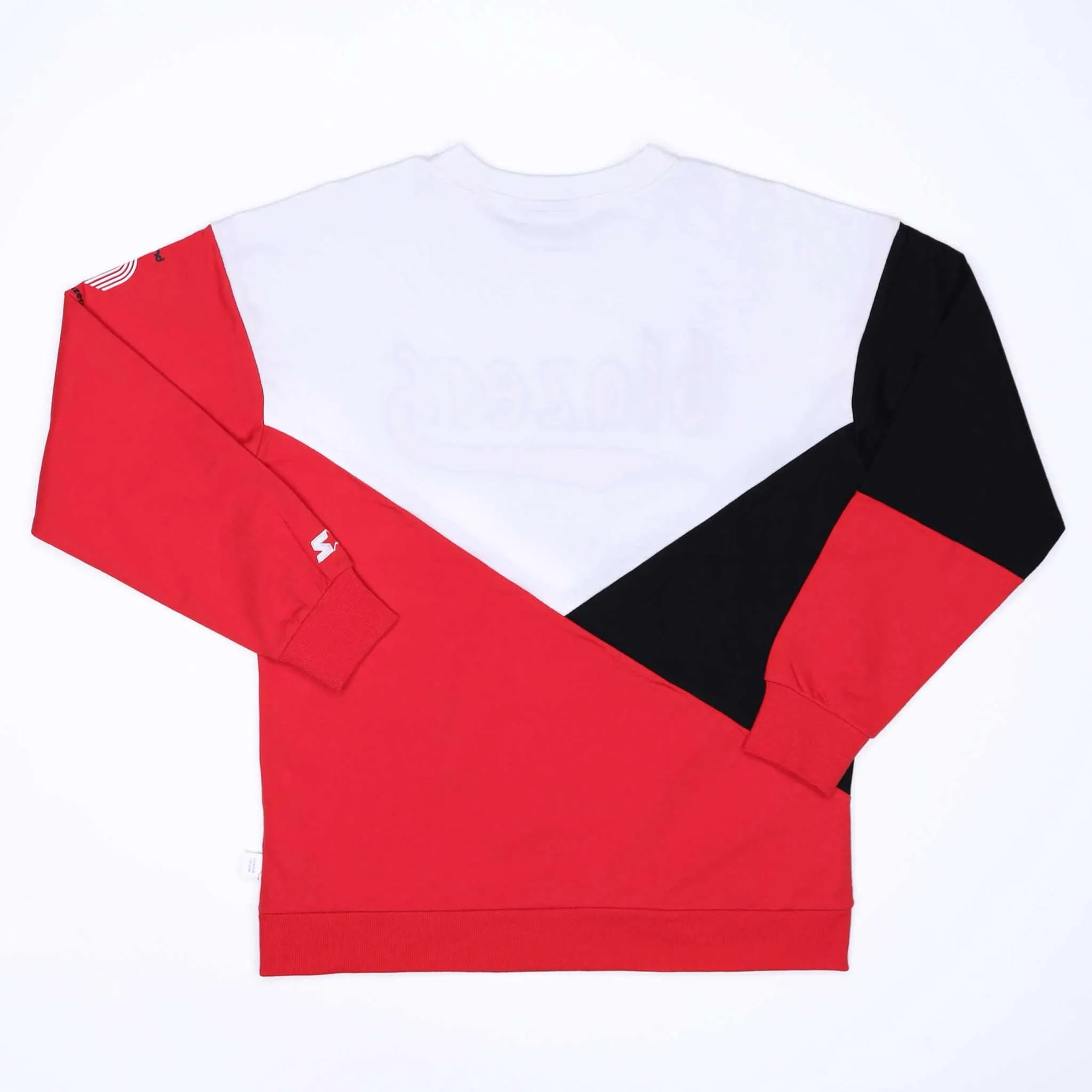 Portland Trail Blazers Starter Women's Color Blocked Retro Script Crewneck