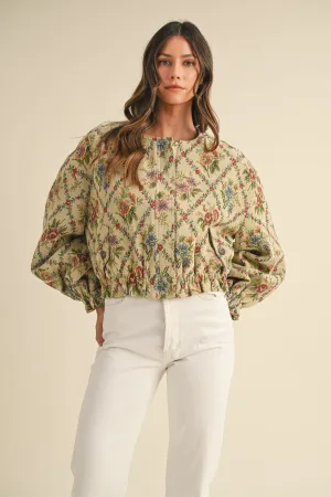 TAPESTRY QUILTED BOMBER