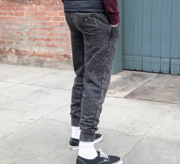 The Script Fleece Sweatpants, Black Mineral