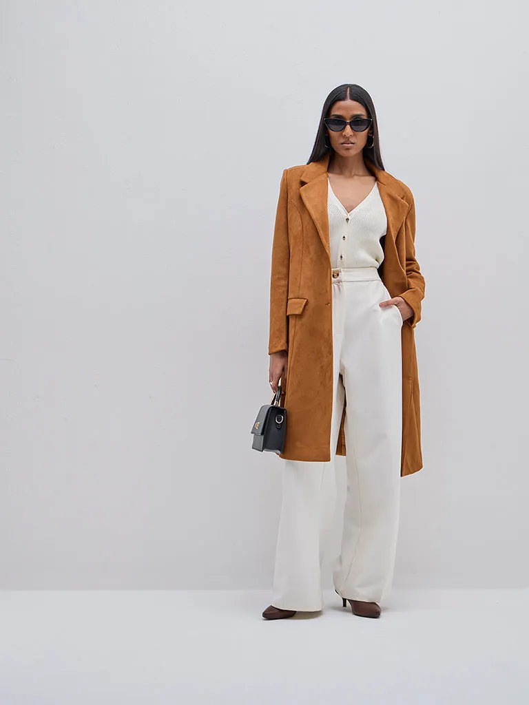 Wardrobe Tan Faux Suede Coat