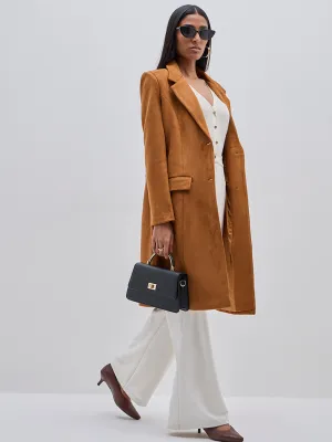 Wardrobe Tan Faux Suede Coat