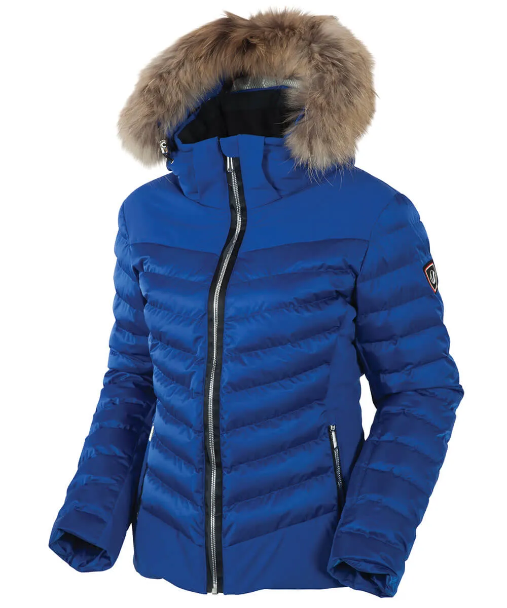 Women's Layla Waterproof Quilted Stretch Jacket With Removable Fur Ruff