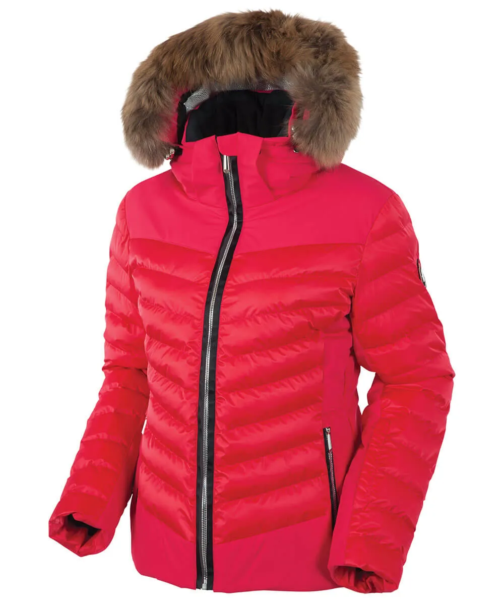 Women's Layla Waterproof Quilted Stretch Jacket With Removable Fur Ruff