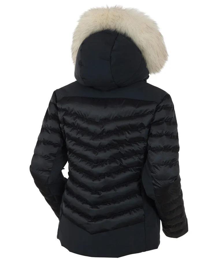 Women's Layla Waterproof Quilted Stretch Jacket With Removable Fur Ruff