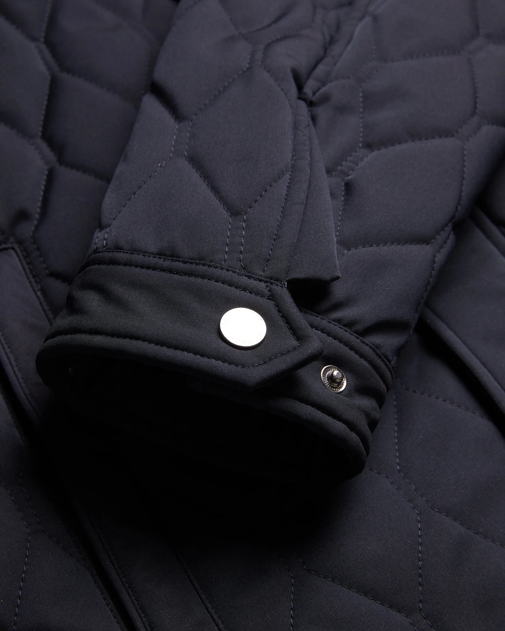 Zampa Quilted Funnel Jacket Navy